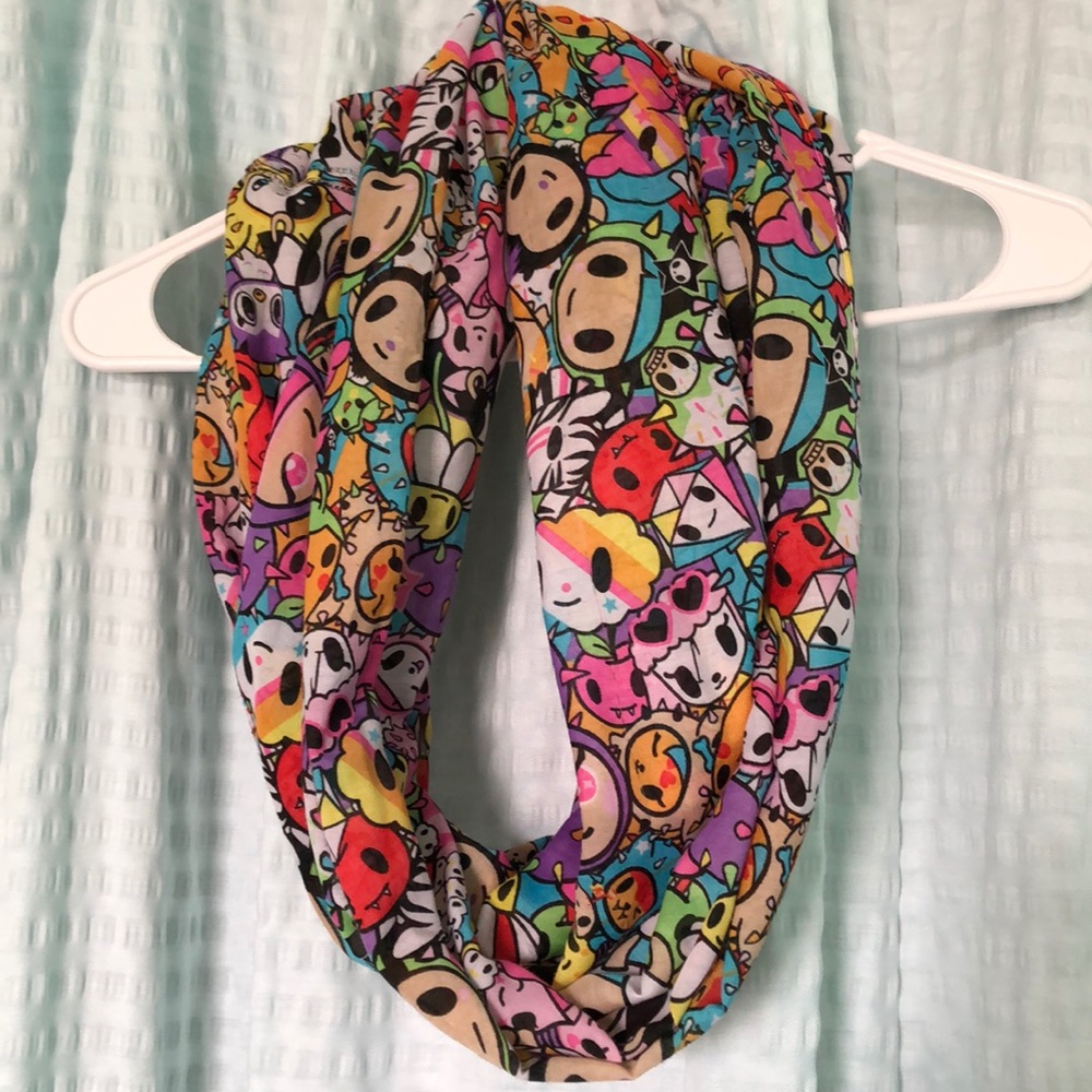 Neon star print scarf